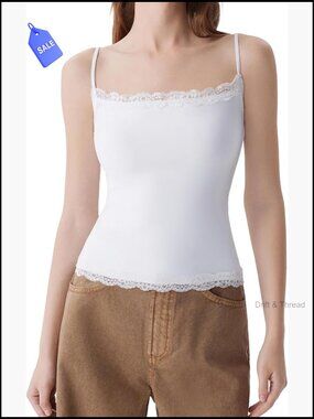 Women Lace Double Lined Camisole Top Spaghetti Strap Going Out Tank Top